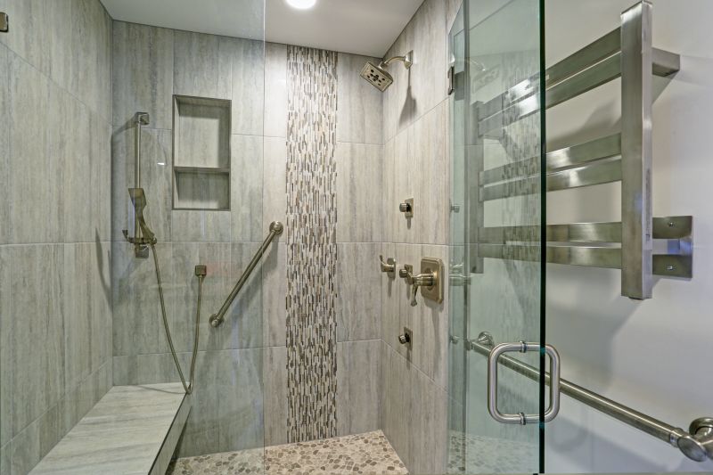Contemporary Walk-In Shower with Glass Doors